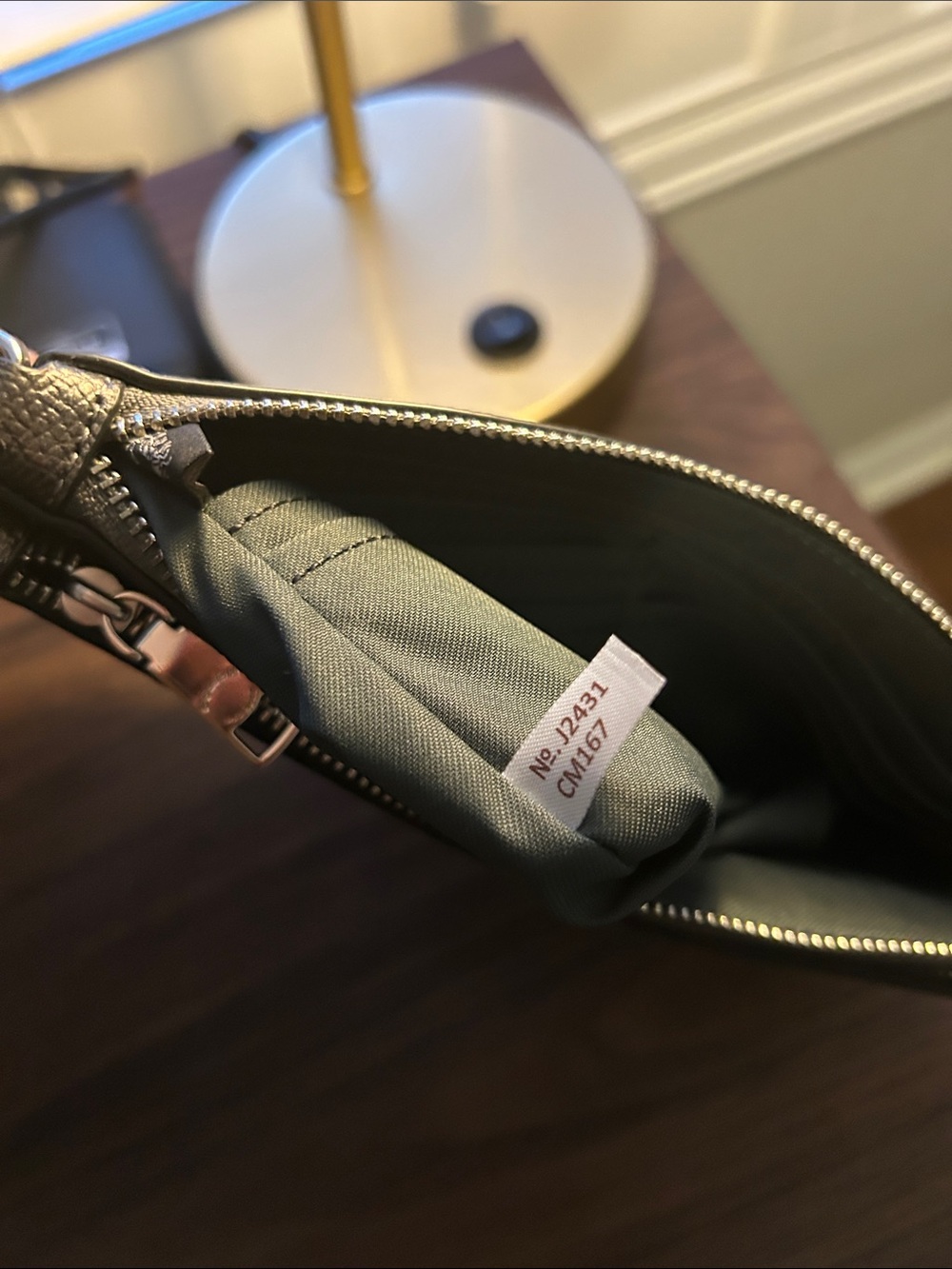 Coach Metallic Silver and Black Signature Double Zip Wristlet- EUC - Picture 9 of 10